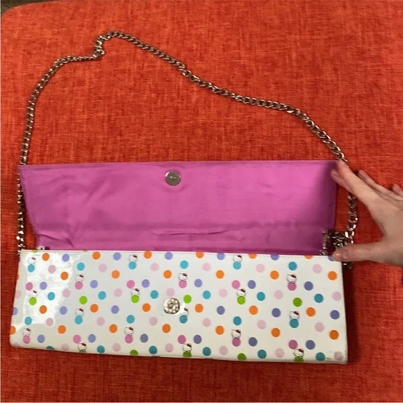 RARE Y2K Runway HEATHERETTE x HELLO KITTY Clutch Purse Bag - Picture 6 of 16